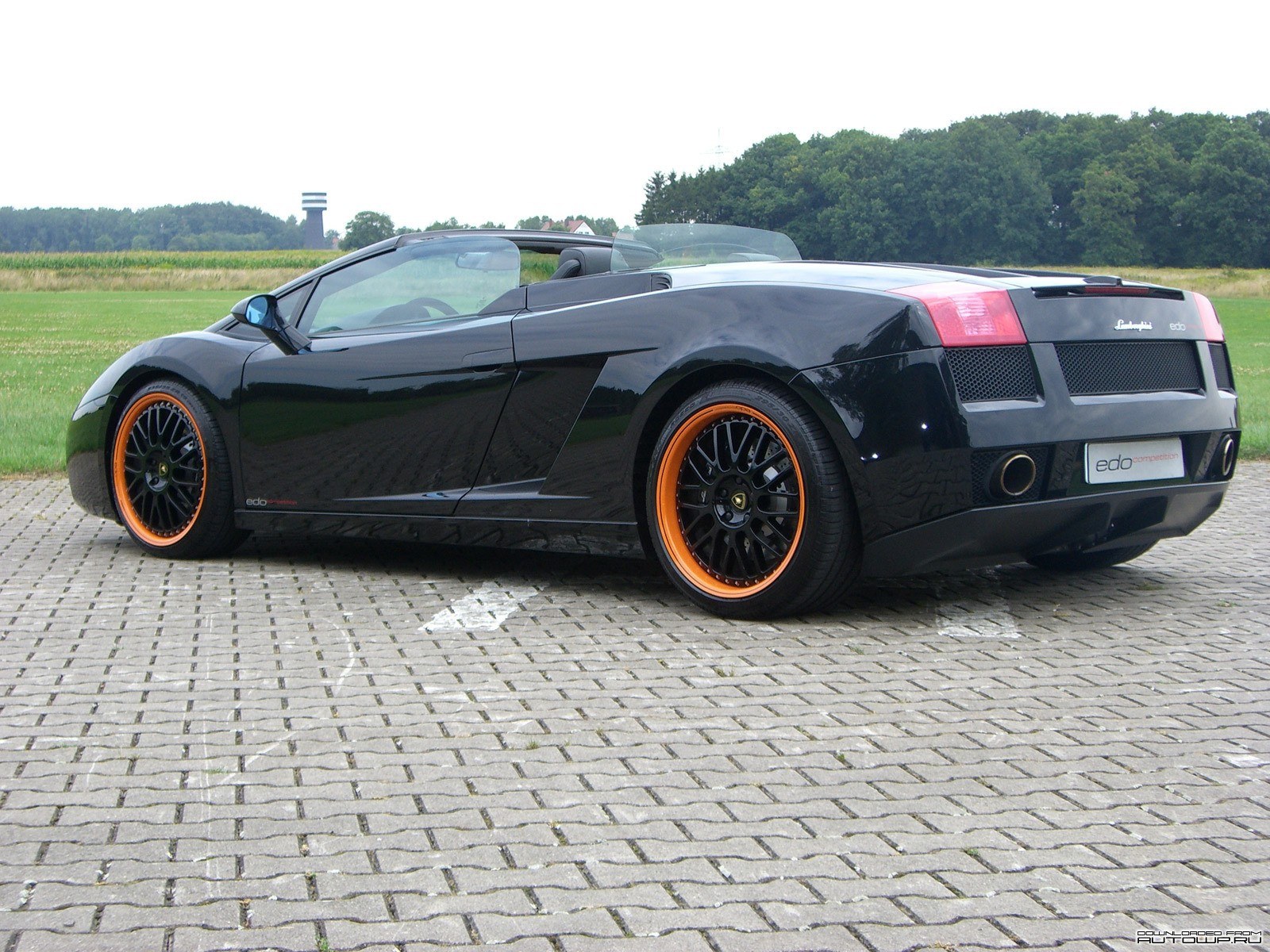 Black Lamborghini convertible