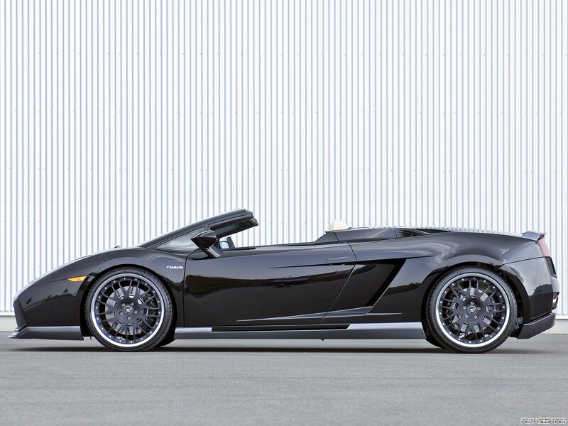 Black Lamborghini convertible