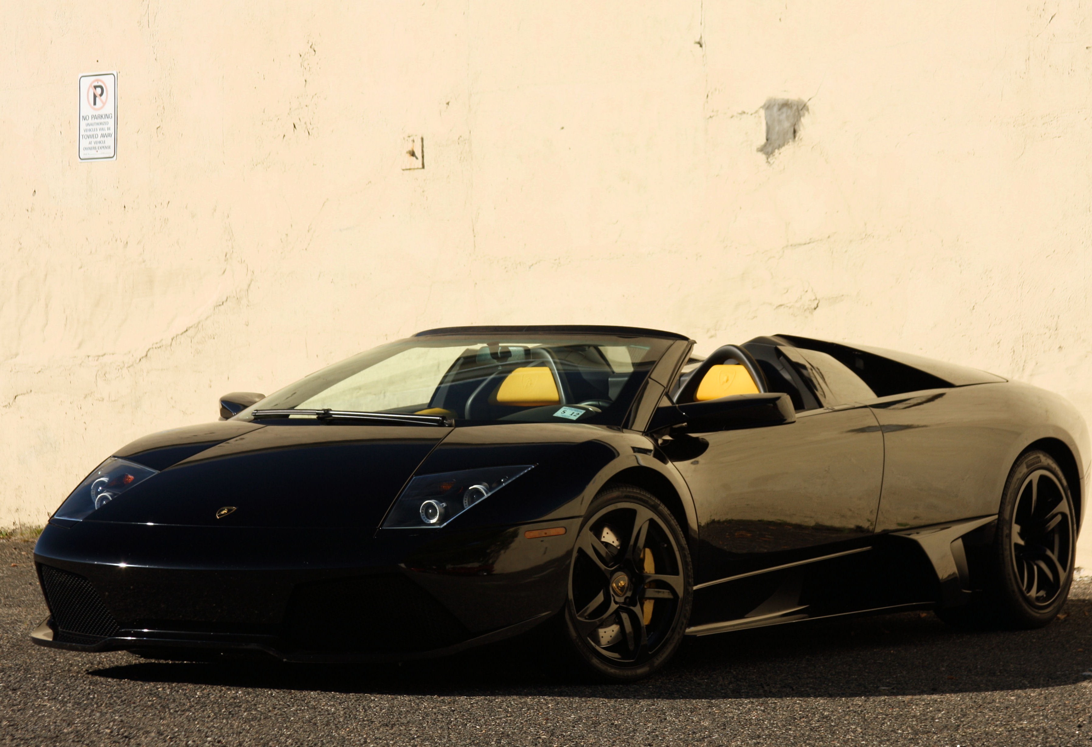 Black Lamborghini convertible