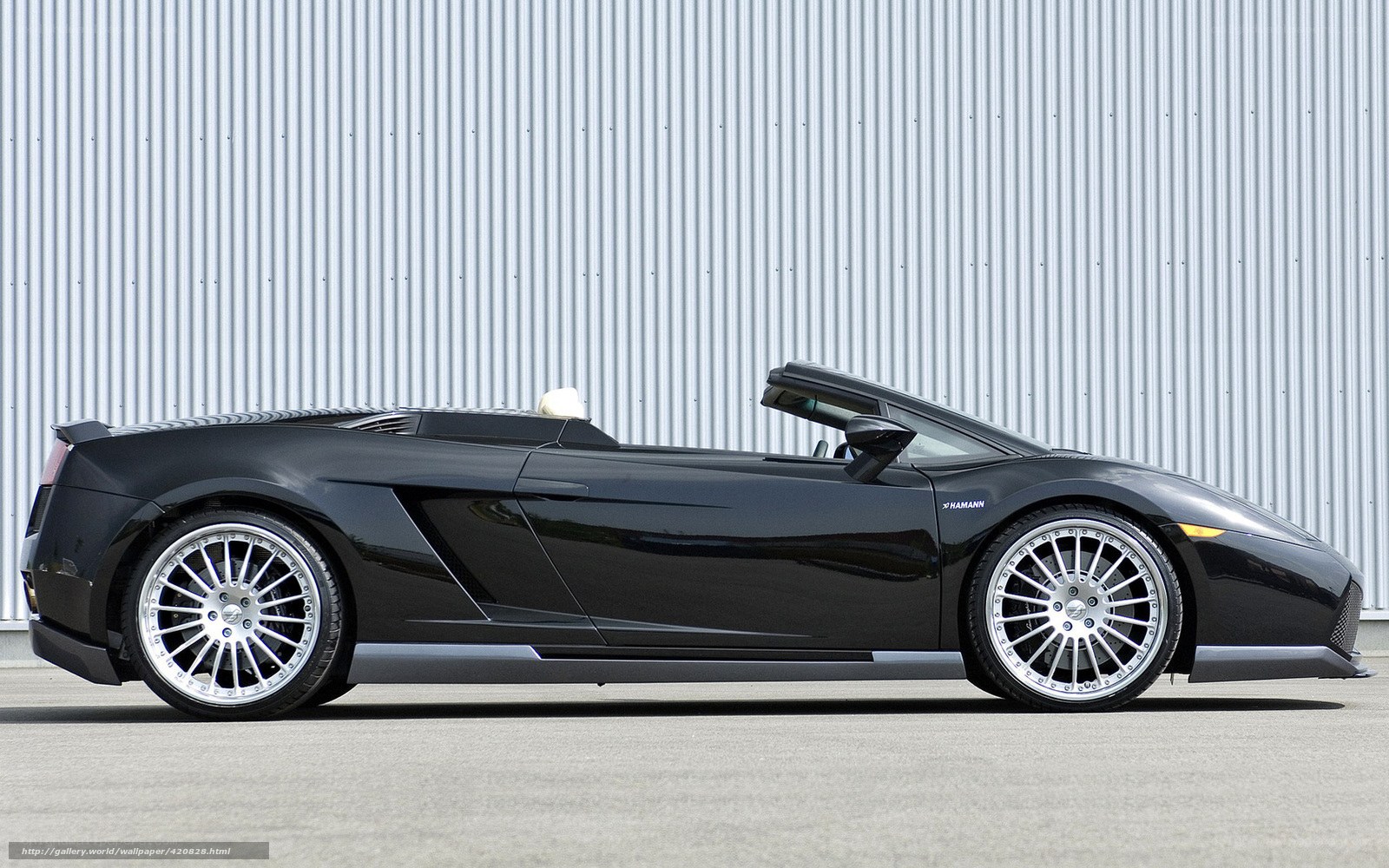 Black Lamborghini convertible