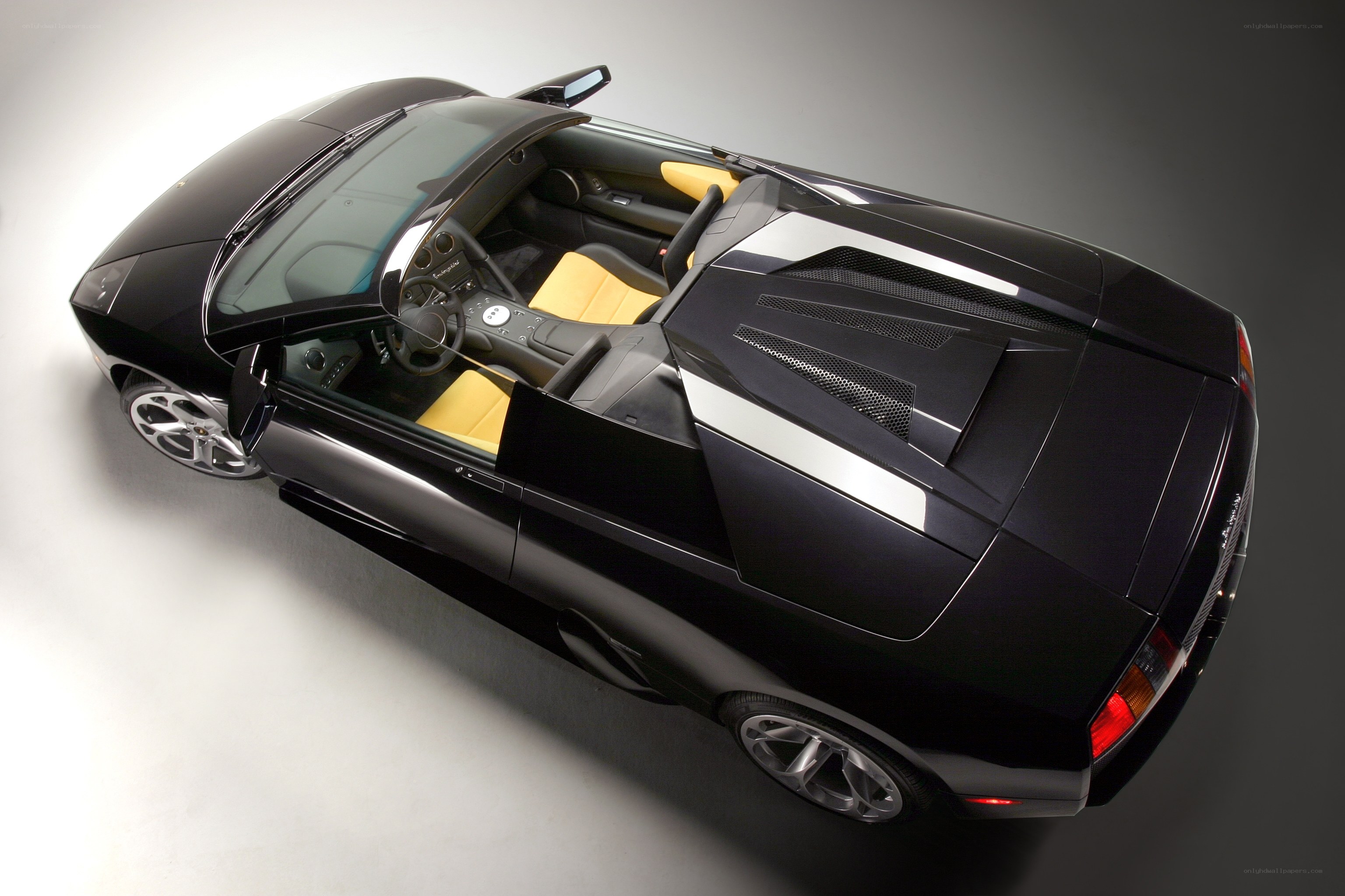 Black Lamborghini convertible