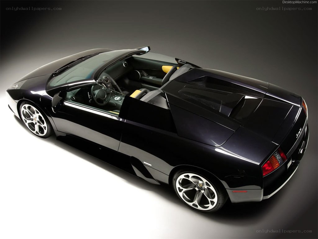 black lamborghini convertible