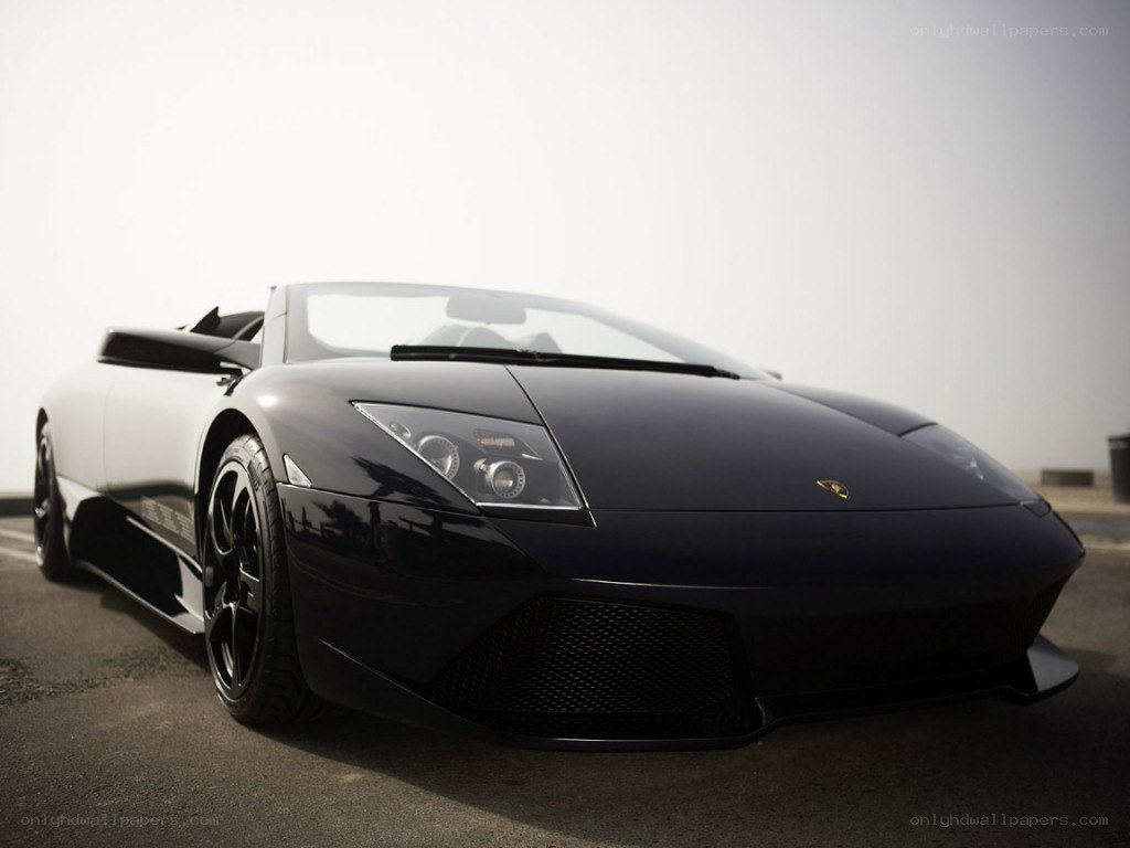 Black Lamborghini convertible