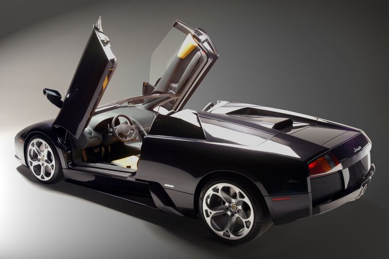 Black Lamborghini Convertible — Dramatic, Photograph, Car Door