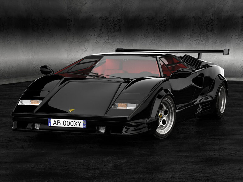 Black Lamborghini Countach