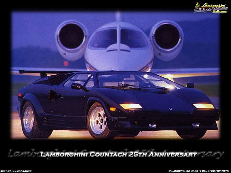 Black Lamborghini Countach — Blue