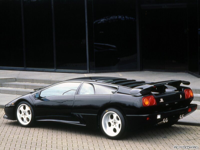 Black Lamborghini Diablo — Dramatic, Afternoon, Photograph