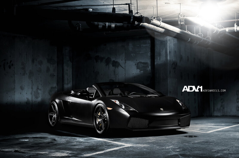 Black Lamborghini Gallardo — Dramatic, Night
