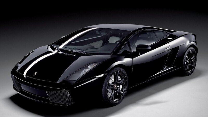 Black Lamborghini Gallardo — Dramatic, Photograph, Car, Studio Lighting, Wheels
