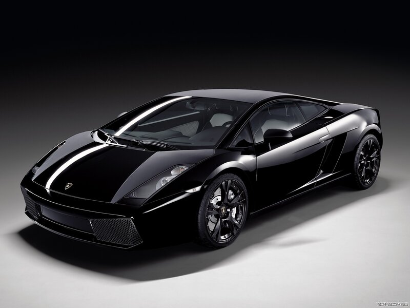 Black Lamborghini Gallardo — Dramatic, Photograph, Car, Studio Lighting, White Floor, Gray, Autocarpro