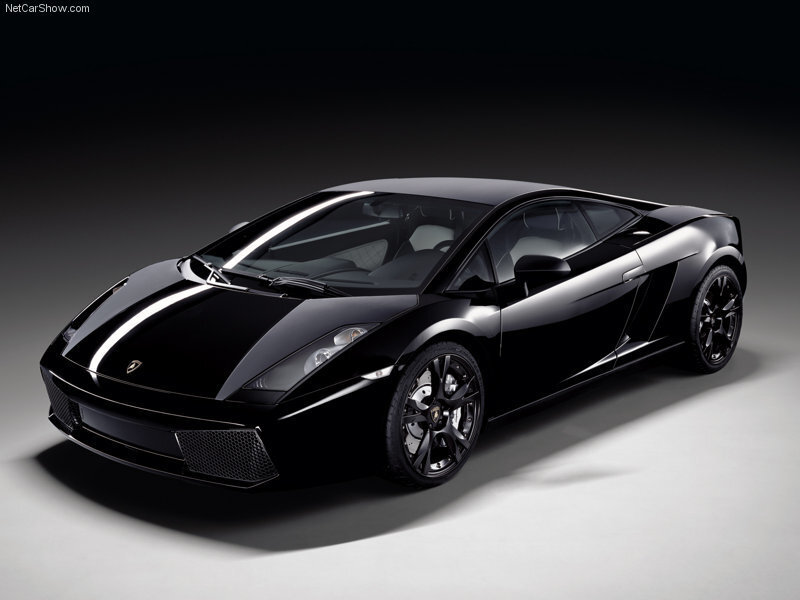 Black Lamborghini Gallardo — Dramatic, Photograph, Car