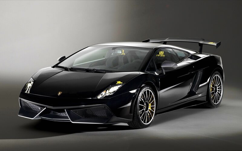 Black Lamborghini Gallardo — Dramatic, Photograph, Car, Tire