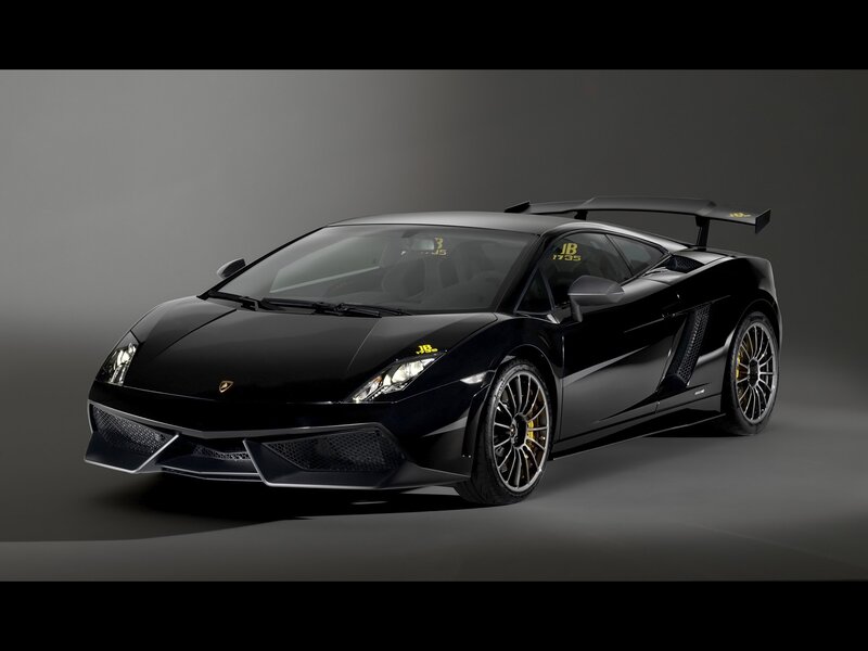 Black Lamborghini Gallardo — Dramatic, Photograph, Tire