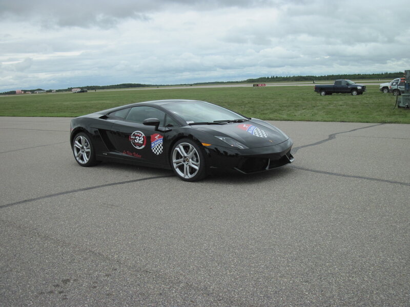 Black Lamborghini Gallardo — Overcast