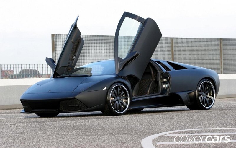Black Lamborghini Murcielago — Dramatic, Afternoon, Photograph