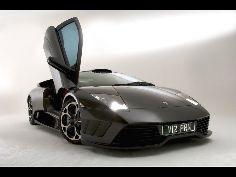 Black Lamborghini Murcielago — Dramatic, Photograph, Car Door