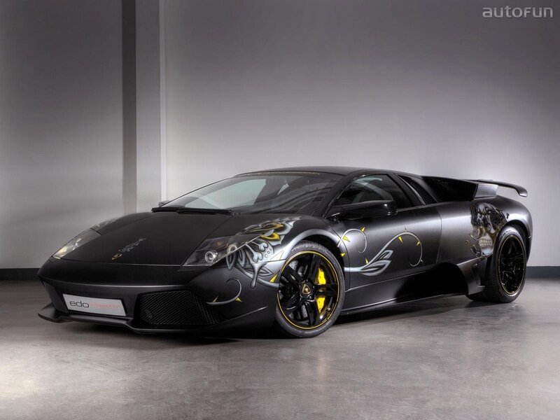 Black Lamborghini Murcielago — Dramatic, Photograph, Car