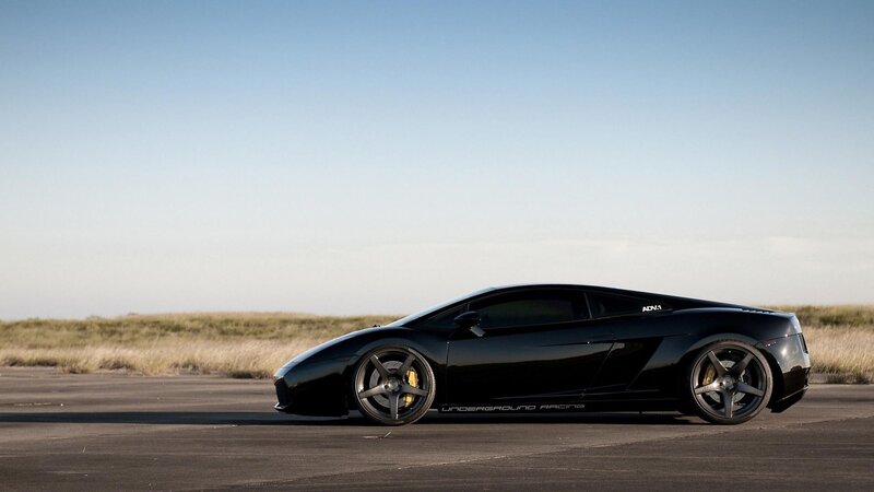 black lamborghini on track