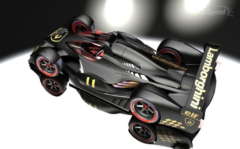 Black Lamborghini Race Car — Dramatic