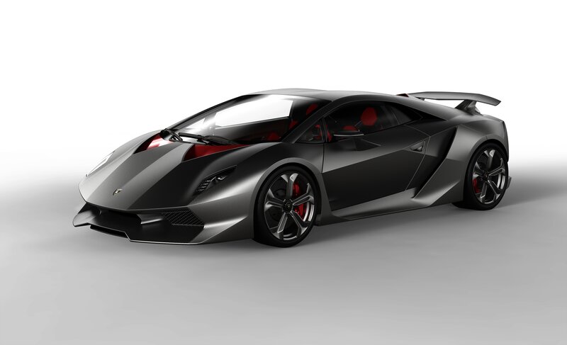 Black Lamborghini sports car