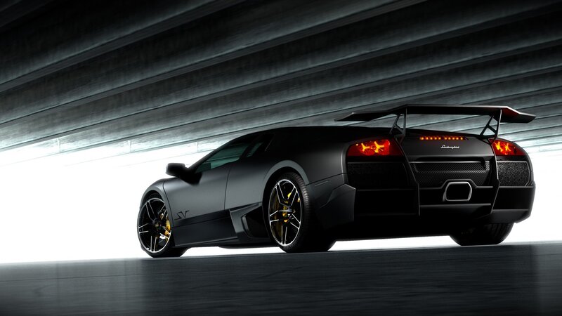 Black Lamborghini sports car