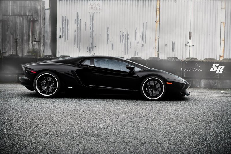 black lamborghini sports car