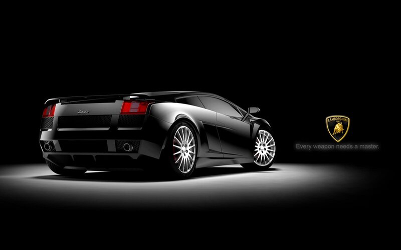 Black Lamborghini sports car