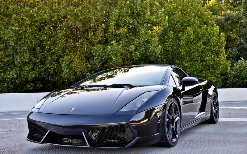 Black Lamborghini sports car
