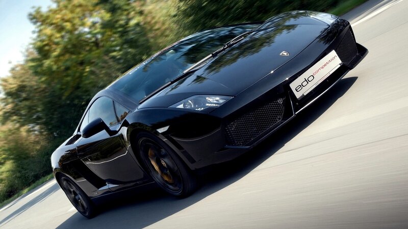 Black Lamborghini sports car