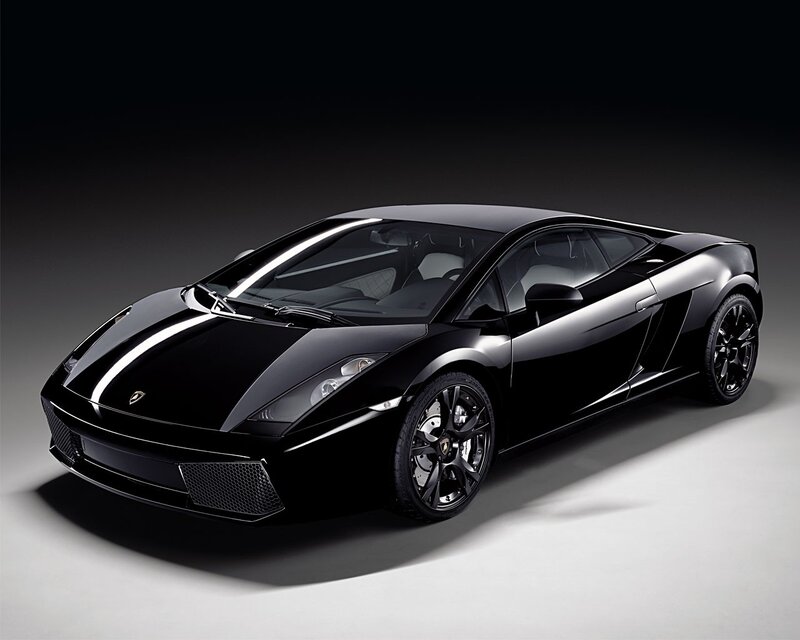 black lamborghini sports car