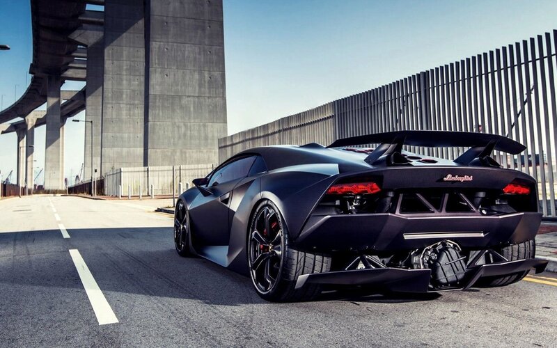 Black Lamborghini sports car