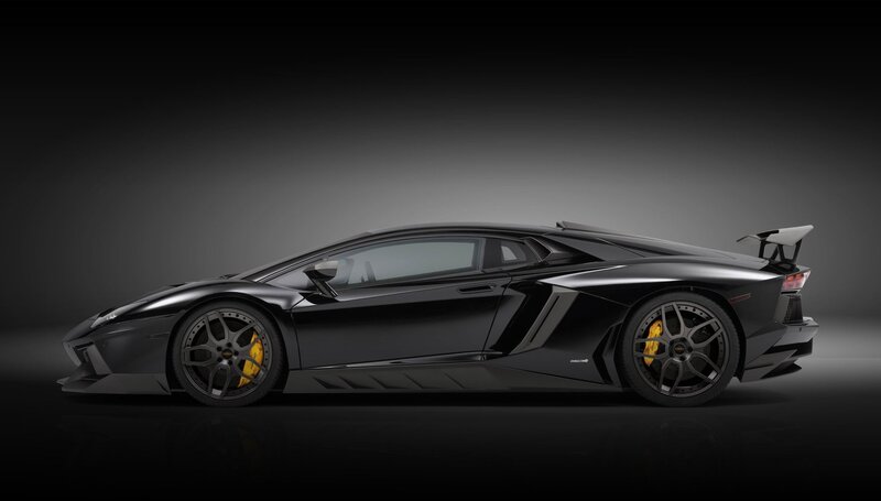 black lamborghini sports car