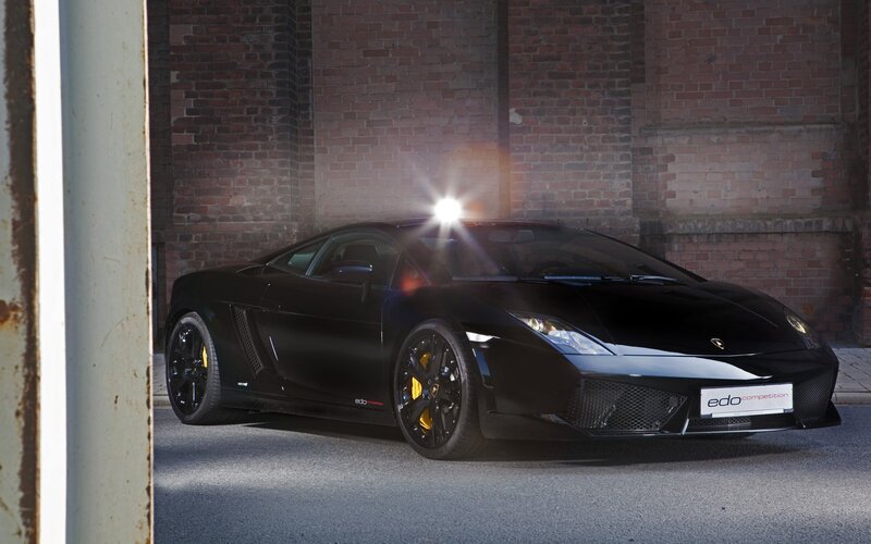 Black Lamborghini sports car