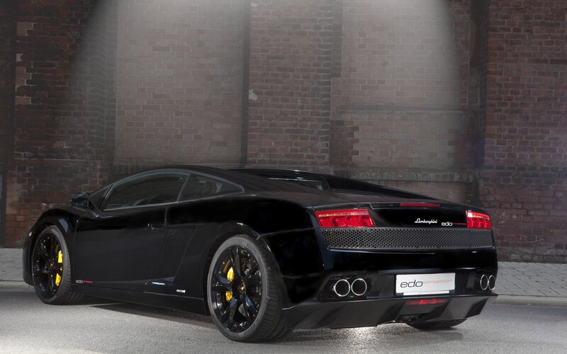 Black Lamborghini sports car