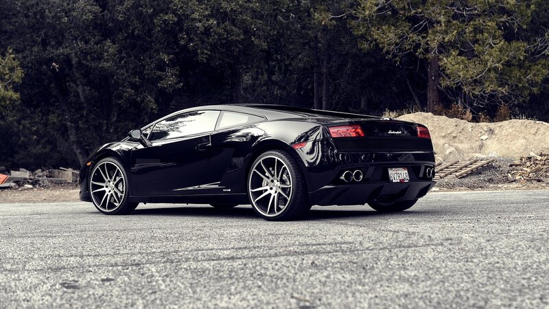 Black Lamborghini sports car