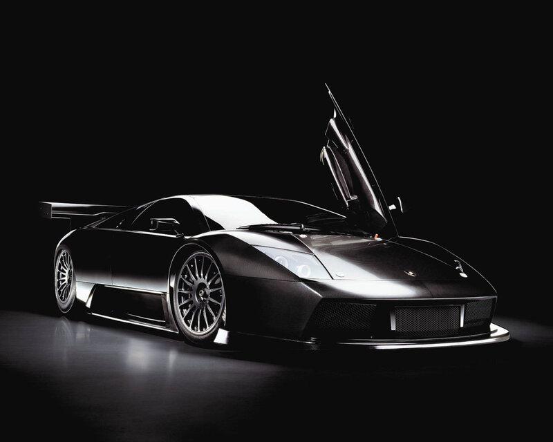 Black Lamborghini sports car