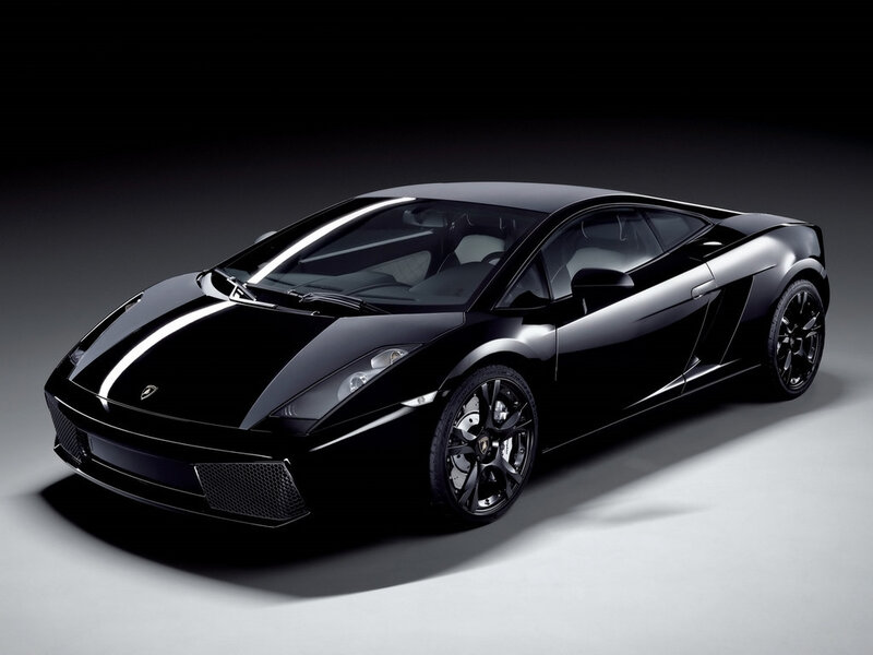 Black Lamborghini sports car