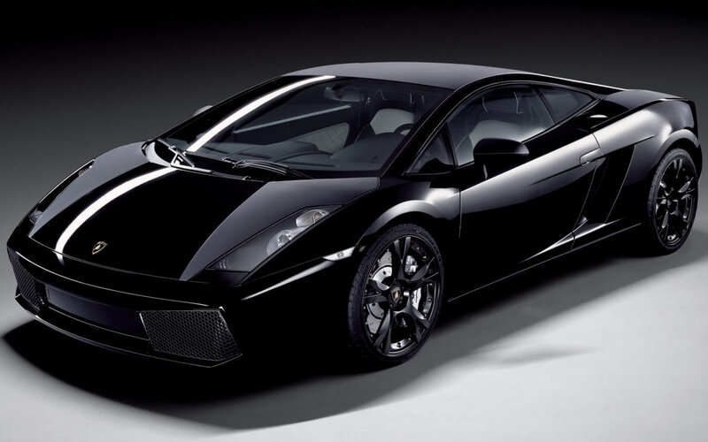 Black Lamborghini sports car