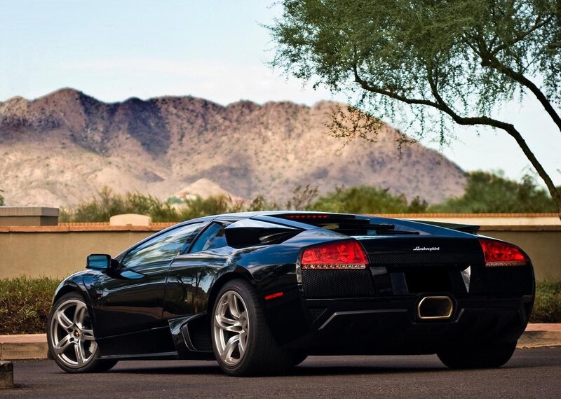 Black Lamborghini sports car