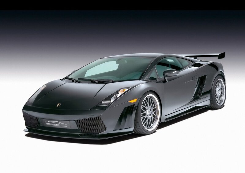 Black Lamborghini sports car