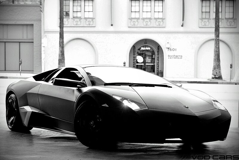 Black Lamborghini sports car