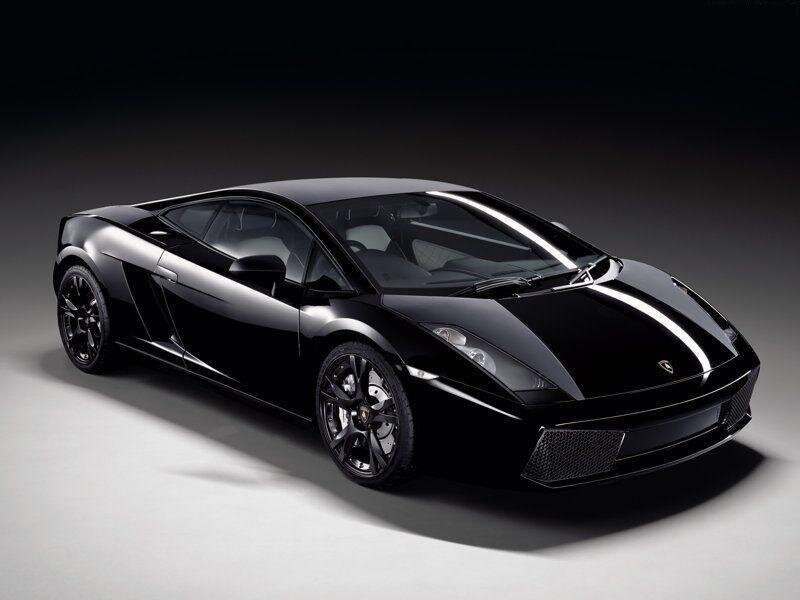 Black Lamborghini sports car