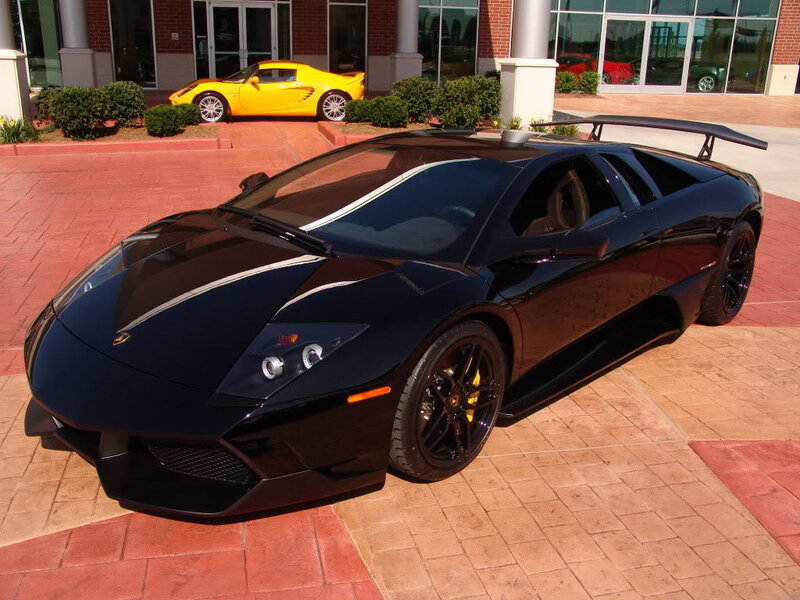 Black Lamborghini sports car