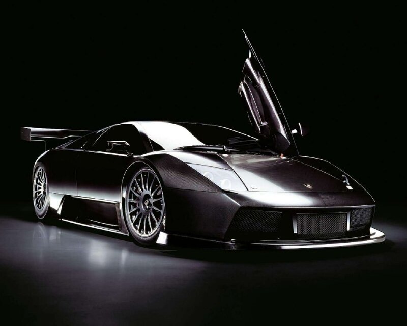 Black Lamborghini sports car