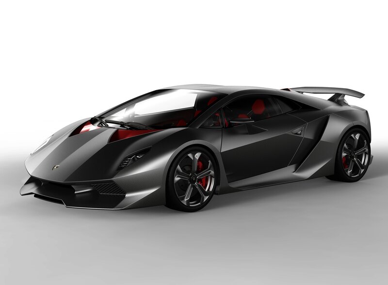 Black Lamborghini sports car