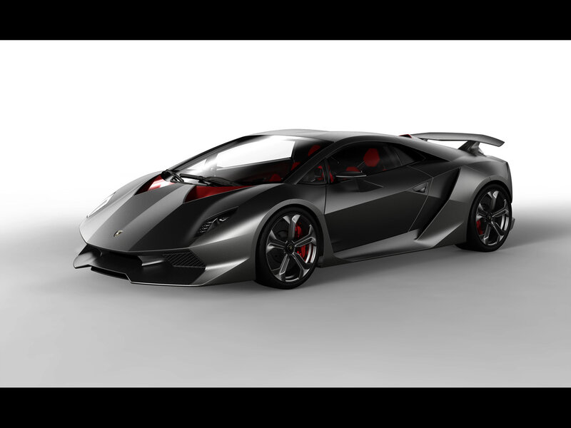Black Lamborghini sports car