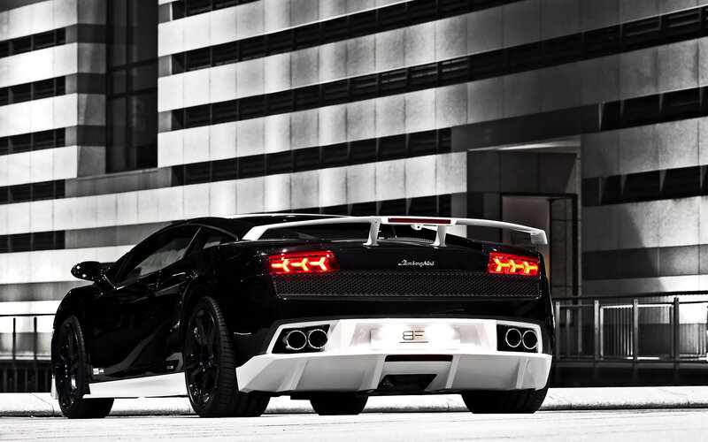 black lamborghini sports car