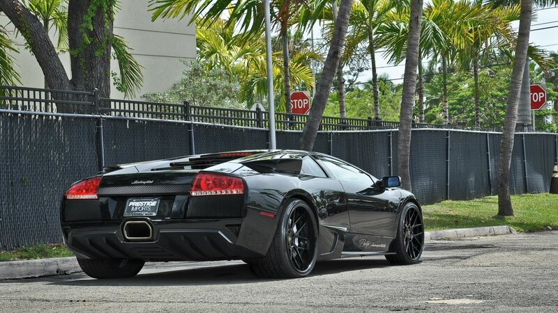 Black Lamborghini sports car