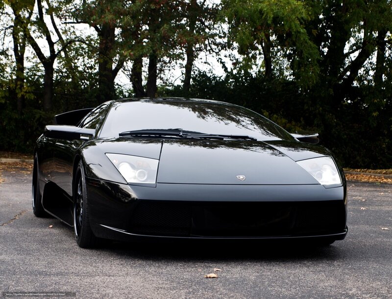 Black Lamborghini sports car