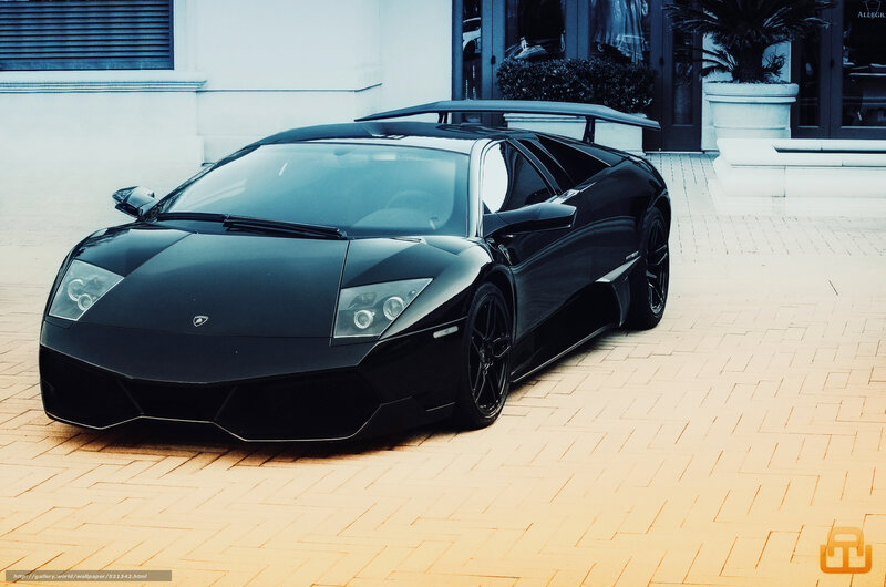 Black Lamborghini sports car